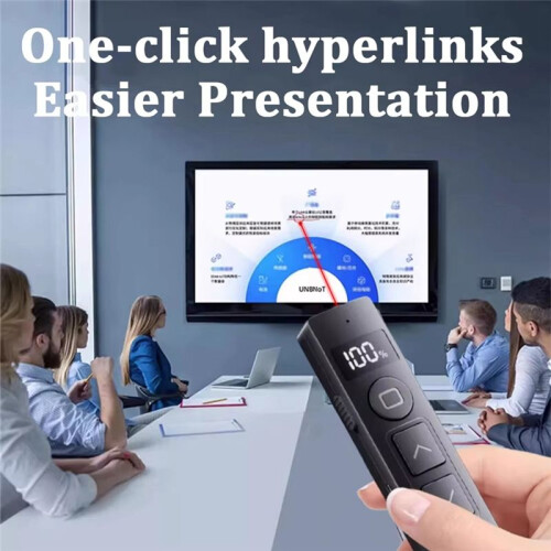New B7 Presentation Clickers Multifunctional Clicker Rechargeable Digital Display Remote Page Turner Volume Controller 1