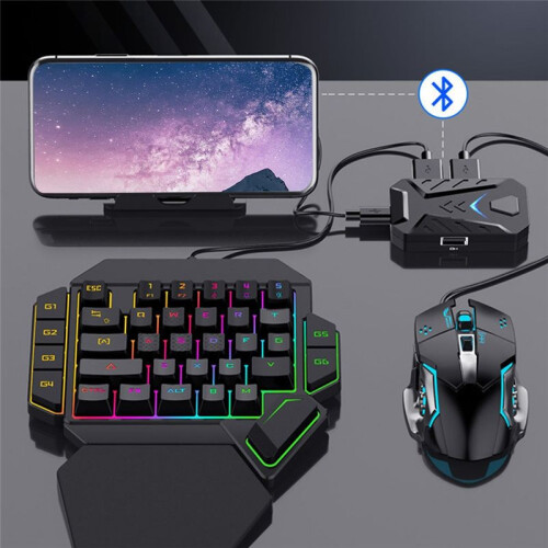 Portable Mobile Gaming Keyboard Mouse Converter Adapter MIX PRO Gaming Keyboard and Mouse Combo 2