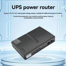 UPS Uninterruptible Power Supply 1018L-5V 9V 12V 15V 24V, Large Capacity Backup Power Adapter for WiFi Router US Plug