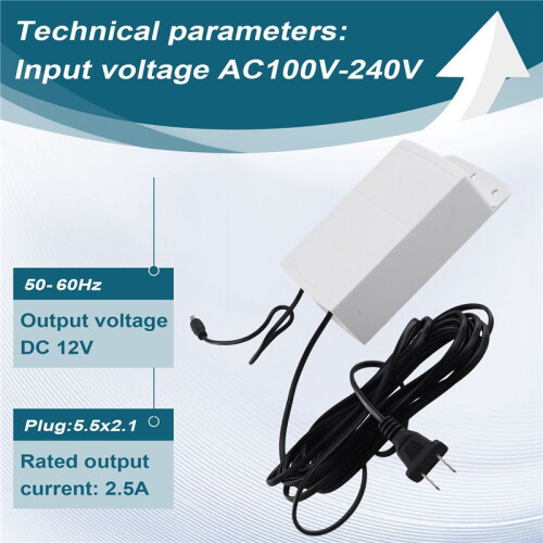 12V-2.5A Uninterruptible Power Supply UPS Battery Backup Interface, Security Camera UPS Battery Backup Protector US Plug