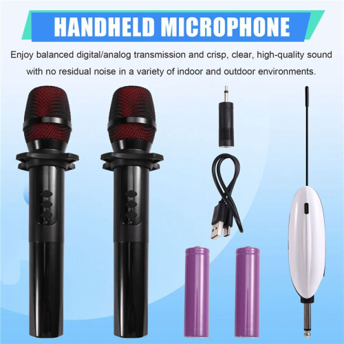 UHF Wireless Rechargeable Microphone Expander 6.5mm Microphone Mixer Multi-Channel Input Expander