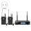 Professional Dynamic Lavalier Microphone with Receiver One-To-Two Mic Stage Singing KTV Audio Karaoke System US Plug 3