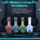 Cuffie da Gioco Wireless Cuffie da Gioco con Audio Surround RGB Cuffie da Gioco con Microfono per PS4 PC  Gamer Bianca Blu 4