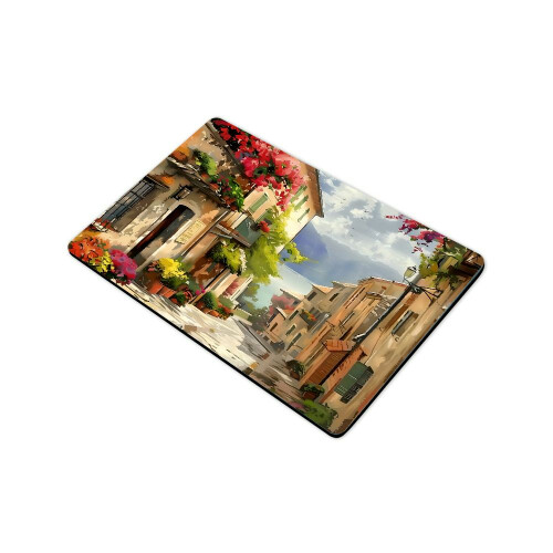 Tapete de entrada com flores para casa - Tapete resistente ao calor e antiderrapante para uso interno e externo, 61 x 40 cm (24 x 16 polegadas) 2