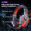 Cuffie da Gioco Wireless Cuffie da Gioco con Audio Surround RGB Cuffie da Gioco con Microfono per PS4 PC  Gamer Bianca Blu 5