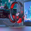 Cuffie da Gioco Wireless Cuffie da Gioco con Audio Surround RGB Cuffie da Gioco con Microfono per PS4 PC  Gamer Bianca Blu 8