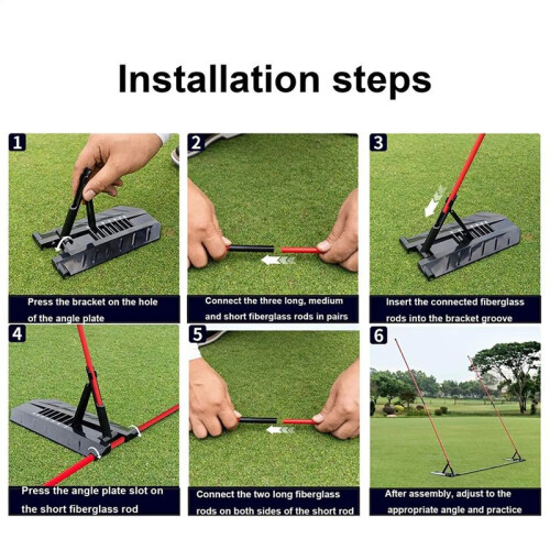 Swing Alignment Stick Holder  Swing Alignment Rod Practice Plate Trainer Angle Adjustment Swing Correction Aid 2