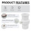 2 Pcs Pool Umbrella Pole Stabilizer Insert Sleeve Adapter, Fit 1.5" - 1.35" Umbrella Pole, for Patio Deck Shelf 4