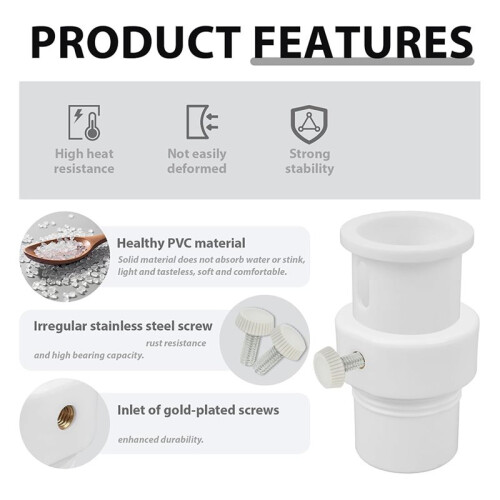 2 Pcs Pool Umbrella Pole Stabilizer Insert Sleeve Adapter, Fit 1.5" - 1.35" Umbrella Pole, for Patio Deck Shelf 2