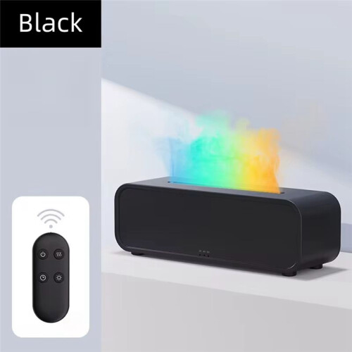 7-Color Light Simulation Flame Aromatherapy Machine Remote Control Timing Silent Humidification Home Perfume Diffuser,B 2