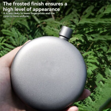 180ml Titanium Flask with Funnel Screw Cap Seal Ultra-Light Portable Wine Flask Whiskey Flask for Men