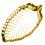 Serviertablett aus Edelstahl in Goldblattform 4