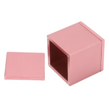 Estuche para tiza de oro rosa (aluminio) 3x3x3.5 cm, tapa 1