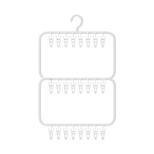 18-Clip Sock Hanger – PS Material, Windproof & 1