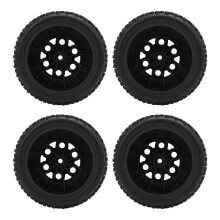 Roues RC 1/10 4 pièces 110 mm 45 mm 12 mm Noir SCT