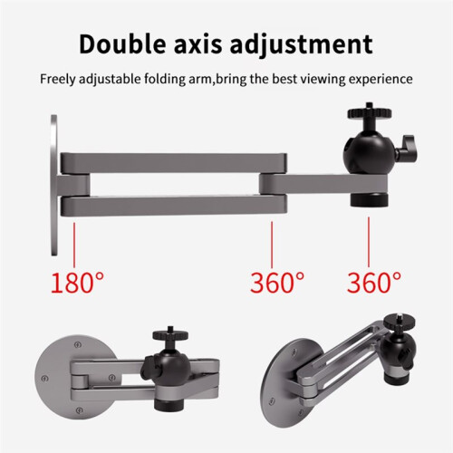 Projector Wall Mount Bracket Multi‑Angle Adjustable Foldable Aluminum Alloy Wall Support, Universal Projector Stand 1