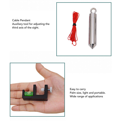 2PCS Archery Tuning Level PE Iron Third Axis Bow String Bubble Level Kit 2