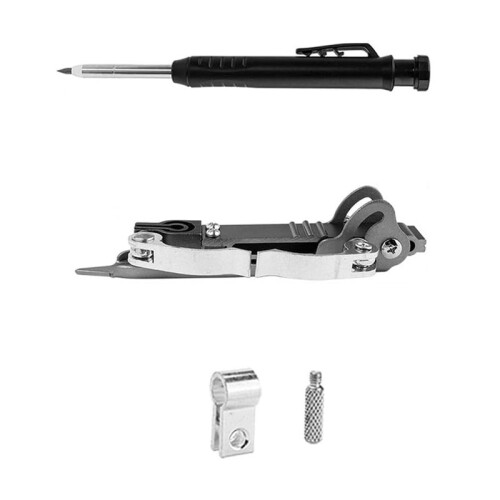 Multifunction Scribing Tool with Deep Hole Pencil,Woodworking Scribe Gauge Scriber  Maker Measuring Tool 1