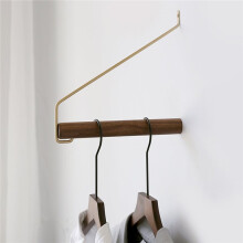 Wall Hanging Coat Rack Solid Wood Hayfork Hangers Bedroom Entrance Clothes Hooks Bamboo Home