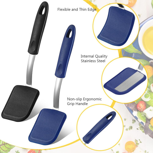 Silicone Spatula Turner Set 2-Pack, Heat-Resistant & 2