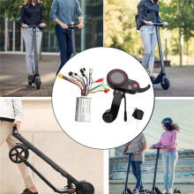 48V Controller+ZQ-100 Mileage Meter with Key Speed Adjustable Electric Scooter Meter 6 Pin Display for Electric Scooter