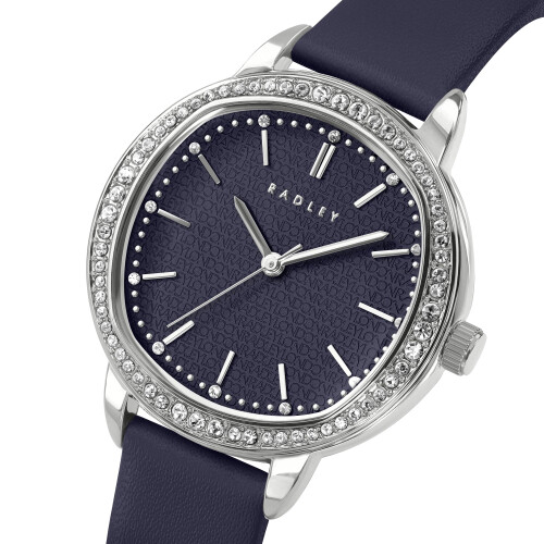 Radley RADLEY Silver 36mm Stone Set Ink Leather Strap 1