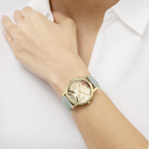 Radley RADLEY Gold Plated 35mm Artichoke Leather Strap 2
