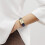 Radley RADLEY Gold Plated Rectangular 24mm Ink Leather Strap 3