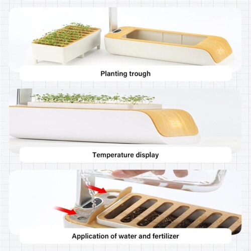 Home LED Grow Light Hydroponic Planter Height Adjustable Indoor Gardening System EU Plug 2