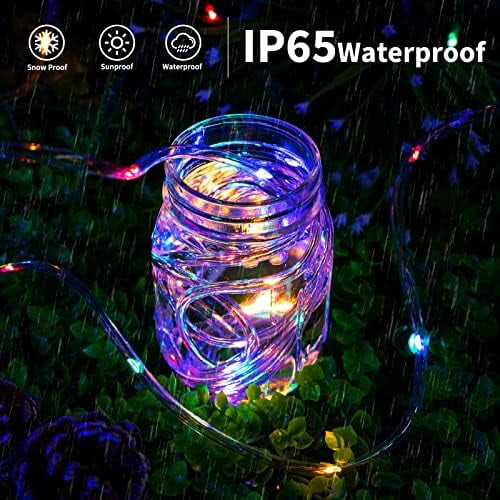 Ηλιακά φώτα σχοινιού 72 ποδιών, 200 LED, 8 λειτουργίες, IP65 αδιάβροχα 1