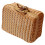 Wicker-Effect Storage Box with Lock, Light Brown 2