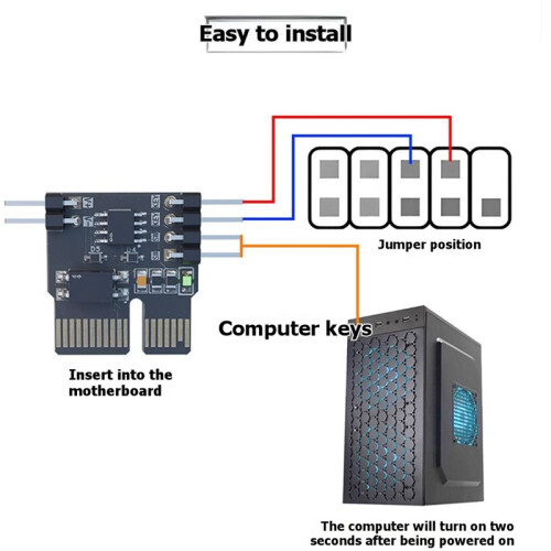 Automatic Power- Module for Computers, Desktop Computer Power- Delay , Power Outage Recovery. 2