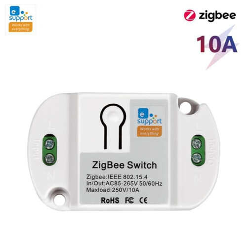 ZigBee 3.0   10A 265V DIN Rail Module, Wireless Remote Control Voice App Automation,  Home Relay Module 2