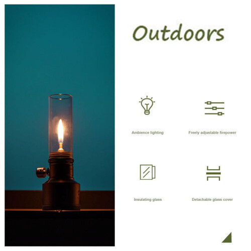 Lanterna a candela portatile per tenda, picnic e avventure: efficiente e facile da trasportare. 1