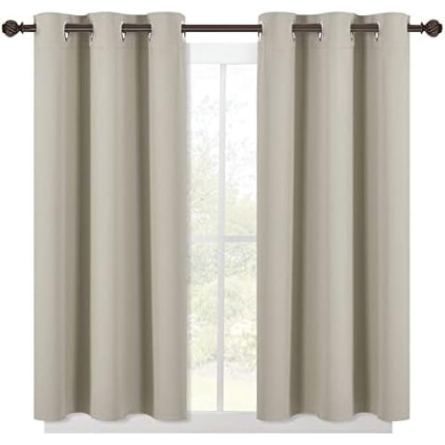 Blackout Curtains with Silver Grommets 34x60in 2 Pack 1