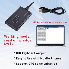 RFID Reader Writer 915M Plug & USB Scanner, Portable Long-Range RFID Inventory Scanner, Handheld UHF Tag Reader