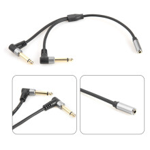 1/8 Inch Socket to 1/4 Inch Plug Y Splitter Adapter Cable 0.24M 3.5mm Female Stereo to Dual 6.35mm Male Audio Cable