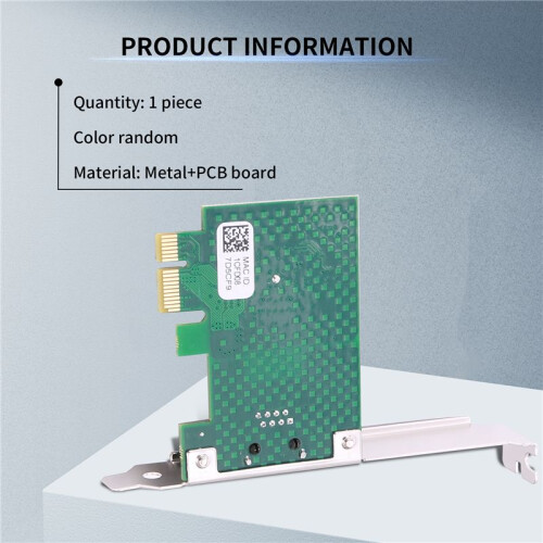 I225-V Network Card, Pci-E  I225 2.5G Ethernet Server Network Card for Desktop Computers 1