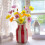 Rödrandig Keramisk Vasprydnad Sovrum Matbord Blomsterarrangemang Behållare Bröllopsvasdekoration 5