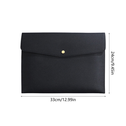 Waterproof Leather File Folder with Removable Strap 2