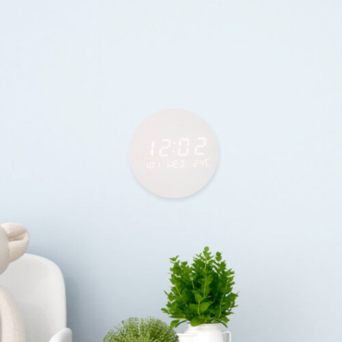 1Pack White Electric Clock With Long Battery Life For Bedroom Use 2