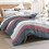 Σετ παπλωμάτων πλήρους μεγέθους κόκκινο μπλε - 3 τεμάχια ελαφριά σετ παπλωμάτων 3