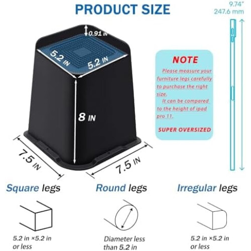 Hochleistungs-Möbelfüße (7,6 cm) – 4er-Pack 1