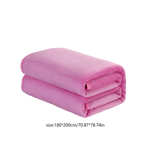 Flannel Throw Blanket Luxury Ultra Plush Pink King Size 2
