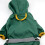 Imperméable pour chien en PVC vert avec queue ouverte et poignets élastiques 3