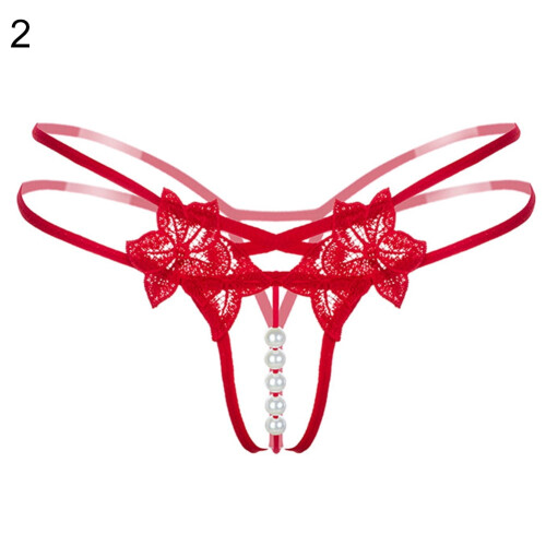 HEVIRGO Σέξι G-String με Λουλούδια και Δαντέλα, Στρινγκ με Τιράντες και Απομίμηση 2