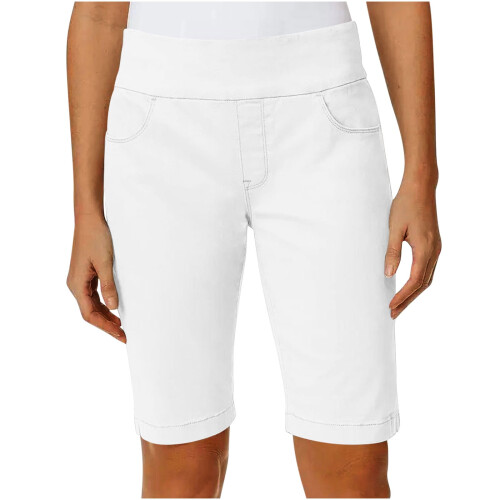Γυναικείο Σορτς με Ελαστικό Twill, Λεπτή Μέση, Κανονικό Σορτς Πεζοπορίας, Βερμούδες, 1
