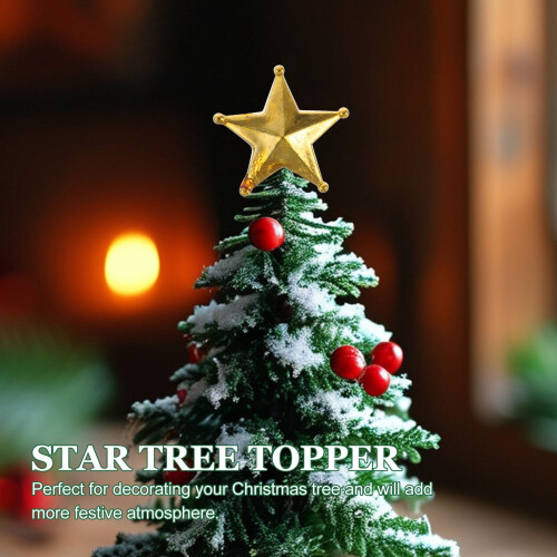 Golden Mini Christmas Tree Star Topper 2