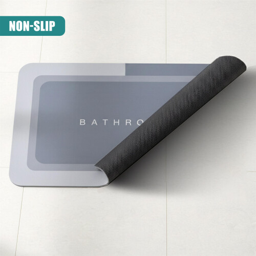GEEZY GEEZY Non Slip Bathroom Mat Machine Washable Rubber Backed Shower Rug Bathroom Matt 2