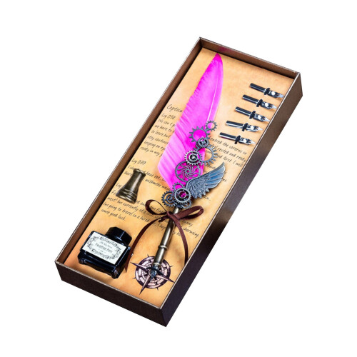 Σετ στυλό και μελάνι Mechanical Wings Feather – Κουτί δώρου για στυλό καλλιγραφίας με 1